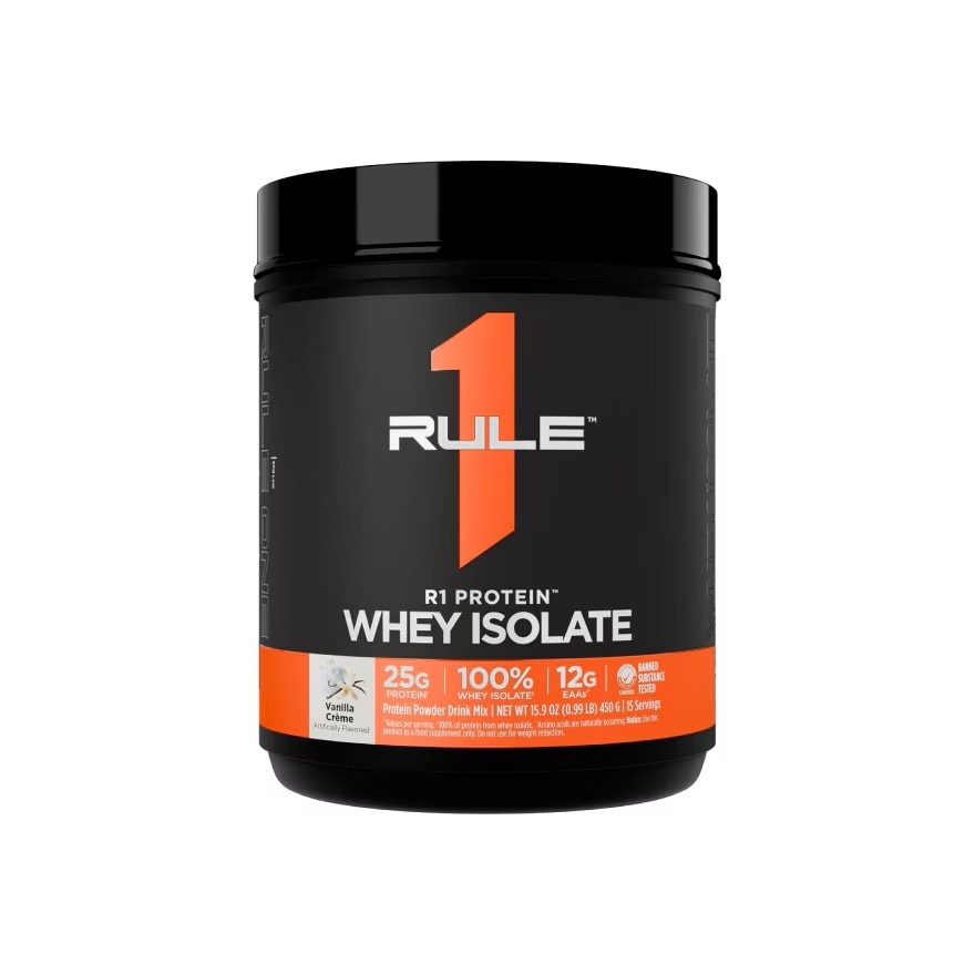 Rule1 Protein Whey Isolate Vanilla Cream 448 g. image