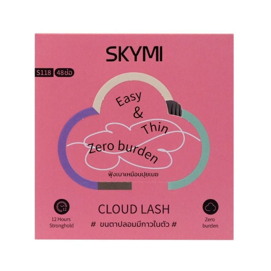 Skymi Self Adhesive False Eyelashes 48pcs. S118-M Cat Snowshoe image