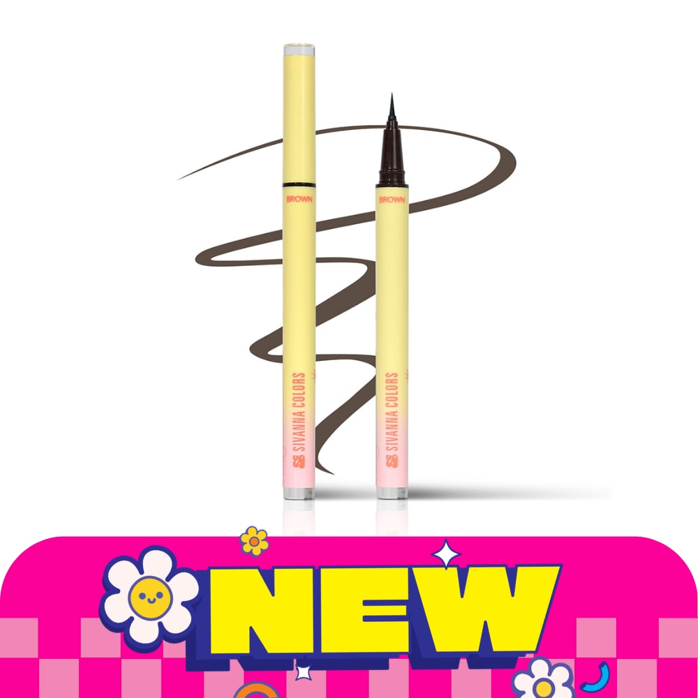 Sivanna Colors 24H Longwear Liquid Eyeliner 0.55g. 02 Brown image