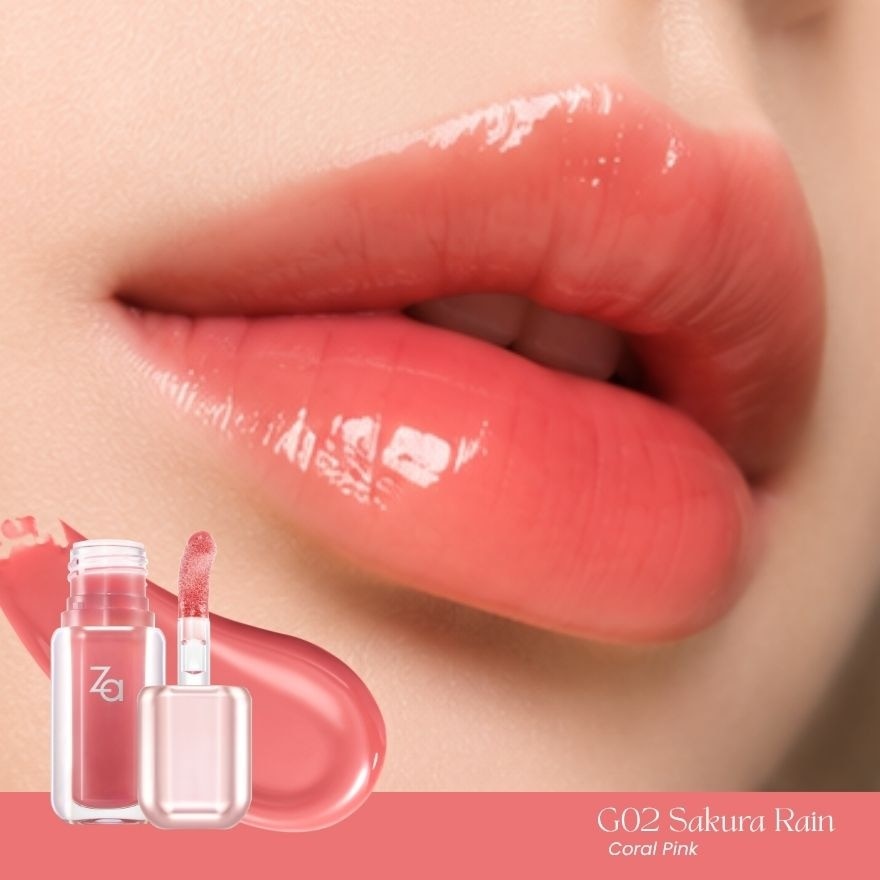 Za Jelly Glow Lip Gloss 3.2g. G01 Moonlit Mirage image