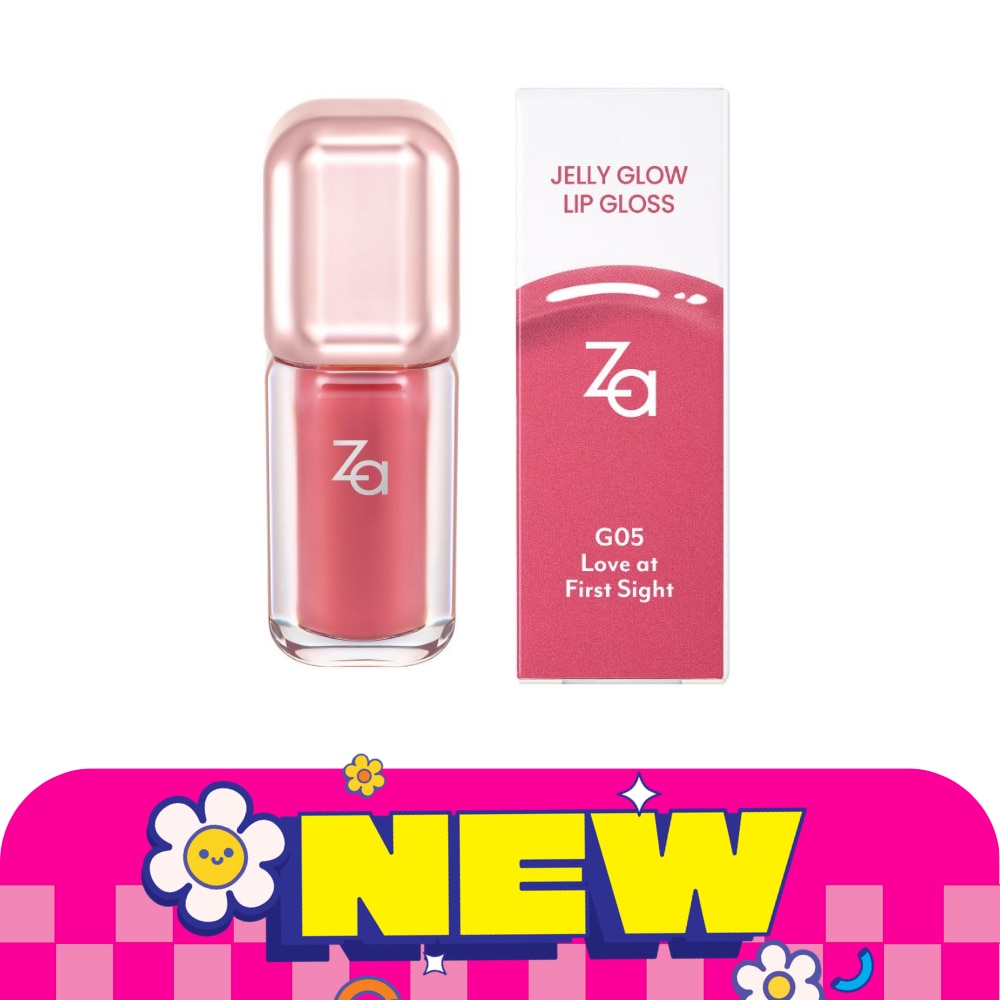 Za Jelly Glow Lip Gloss 3.2g. G05 Love At First Sight image