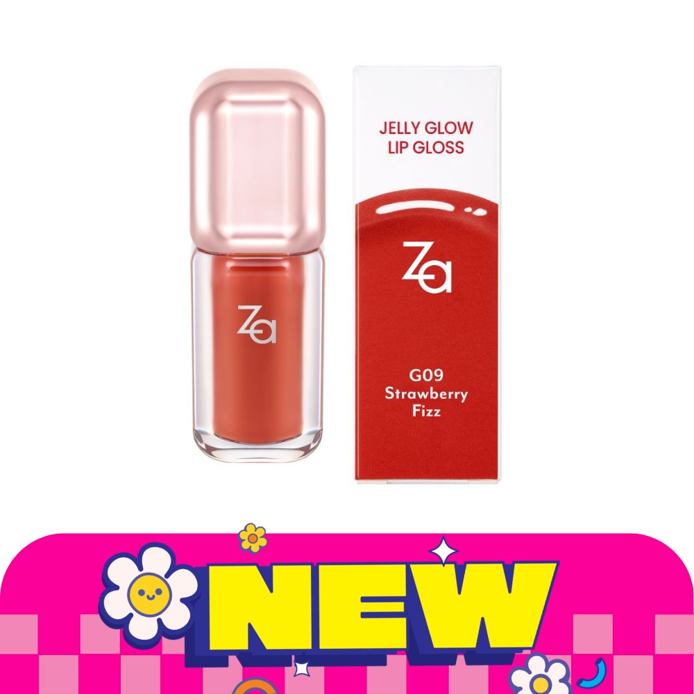 Za Jelly Glow Lip Gloss 3.2g. G07 Peach Brulee image