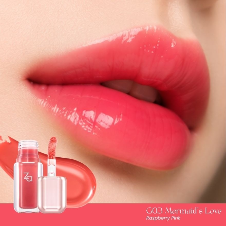 Za Jelly Glow Lip Gloss 3.2g. G03 Mermaid'S Love image