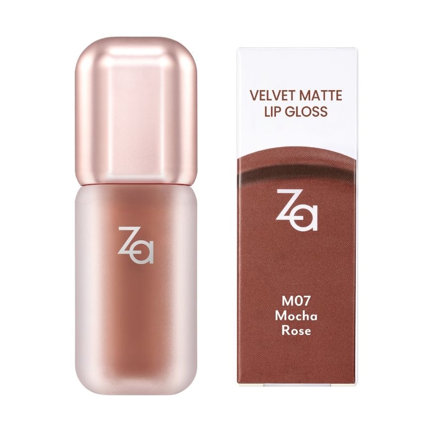 Za Velvet Matte Lip Gloss 3.2g. M04Grapefruit Dawn image