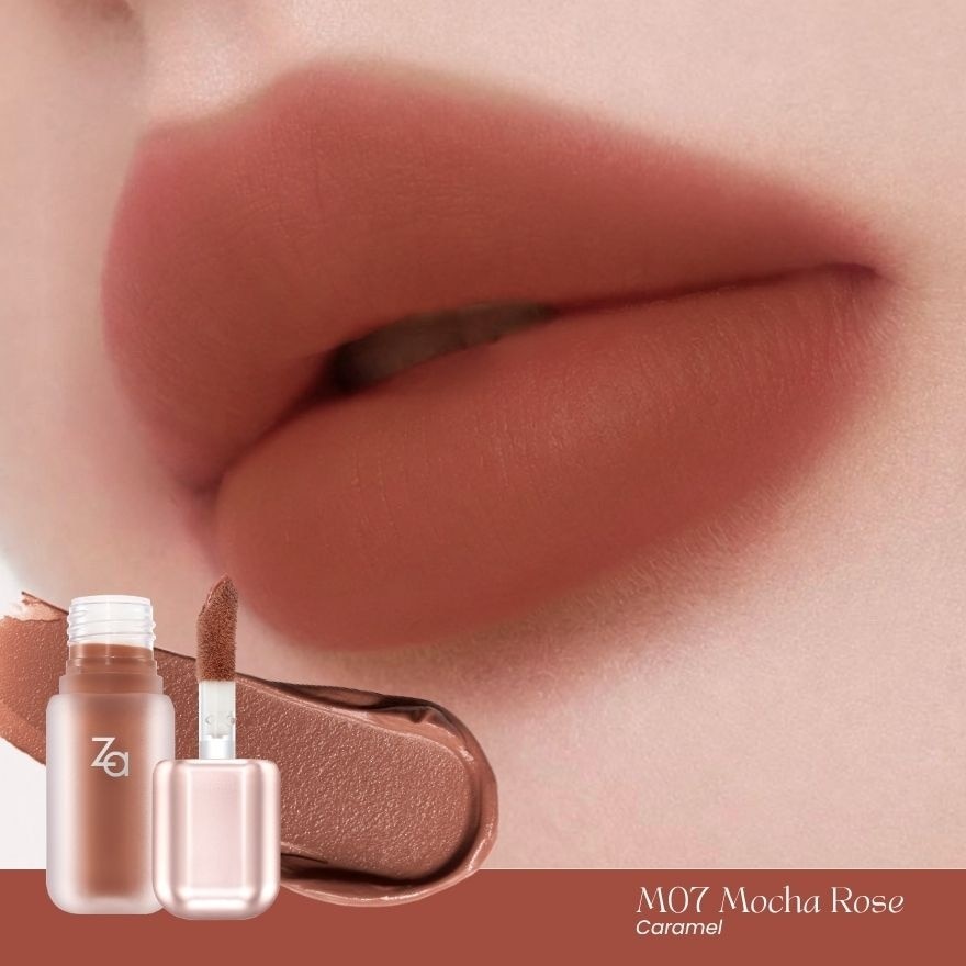 Za Velvet Matte Lip Gloss 3.2g. M04Grapefruit Dawn image
