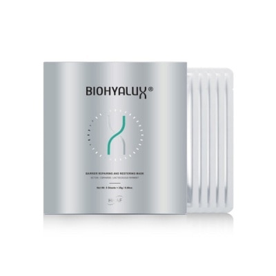 Biohyalux - ไบโอไฮยาลักส์ แบริเออร์ รีแพร์ริ่ง แอนด์ รีสโตร์ริ่ง มาส์ก 25 กรัม x 5 แผ่น image