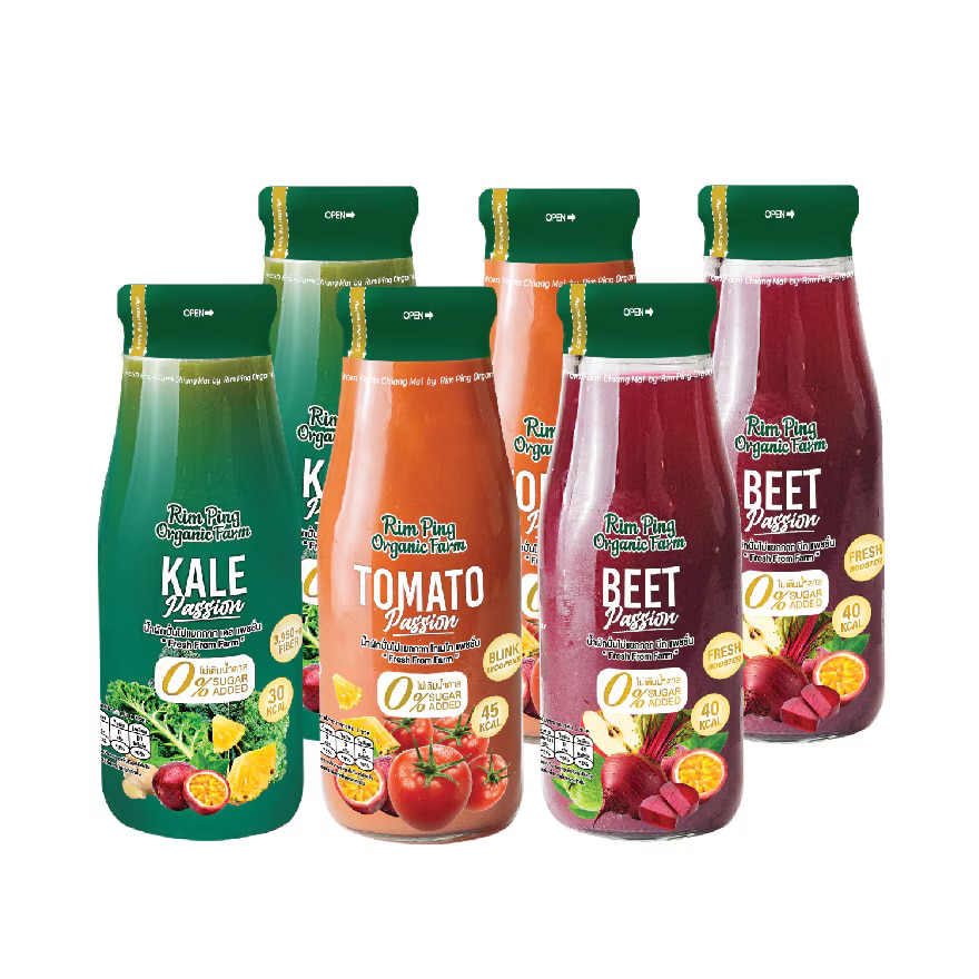 Rim Ping Organic Farm Mix3 Kale Tomato Beet 250 ml. x6 Bottles image