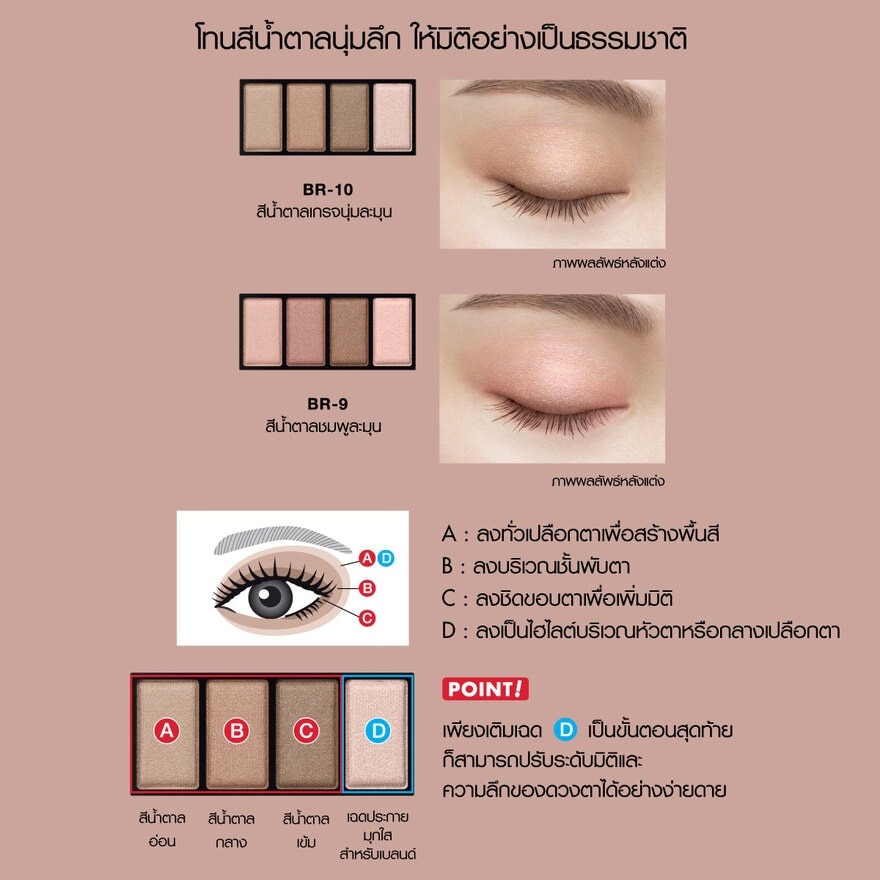 เคท เมลโลว์ บราวน์ อายแชโดว์ 4.2ก. BR-10 กรีจ มูส บราวน์ image