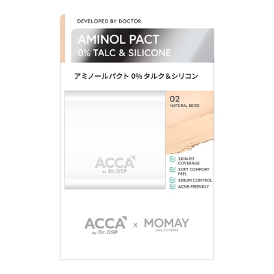 Acca - ACCA by Dr.DSP X MOMAY Aminol Pact 0 Talc  Silicone 12g 02 Natural Beige image