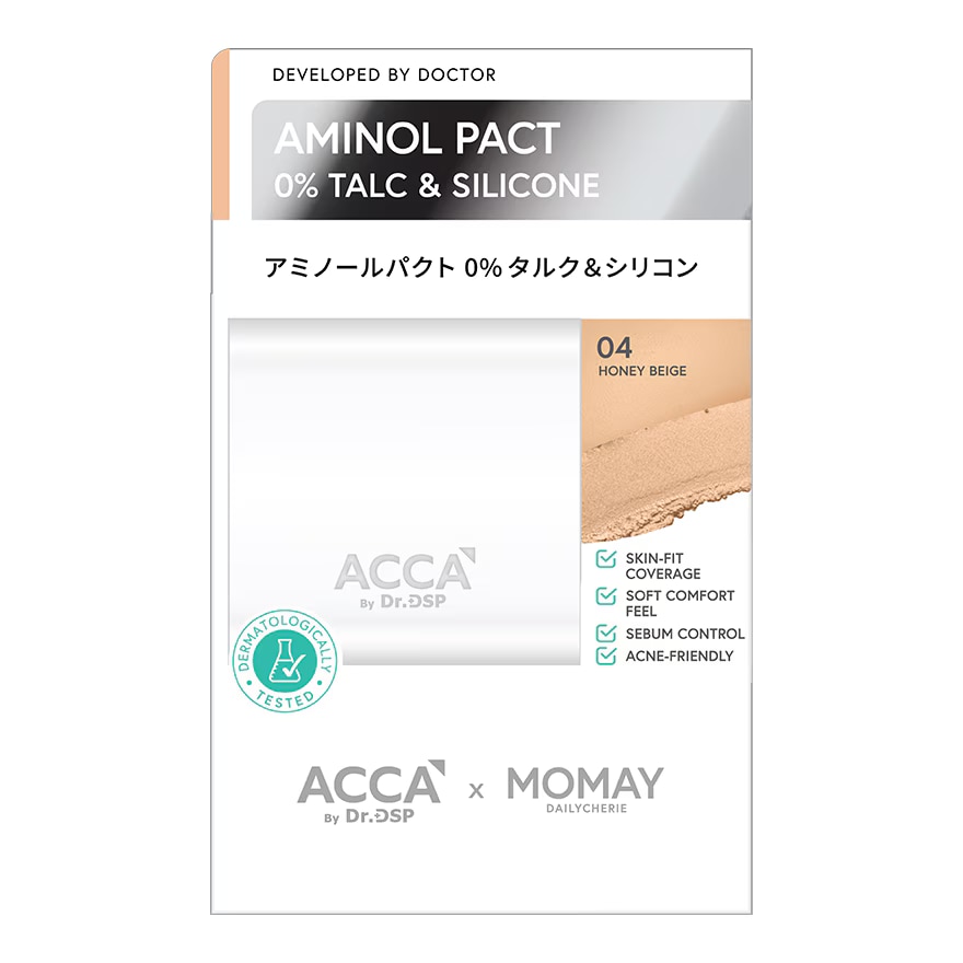 ACCA by Dr.DSP X MOMAY Aminol Pact 0 Talc Silicone 12g 04 Honey Beige image
