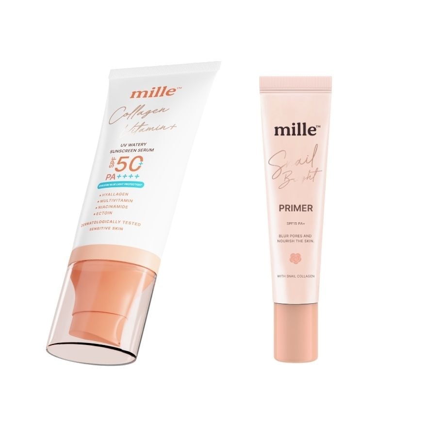 Mille Value Pack Collagen Vitamin Sunscreen 40ml. + Snail Bright Primer SPF15PA++ 15g image