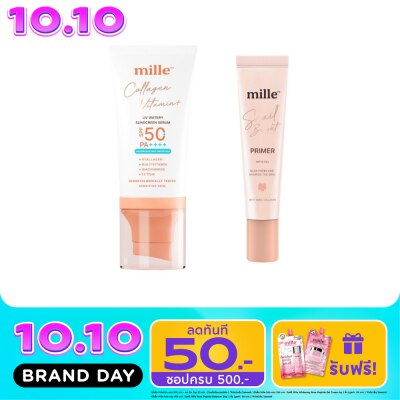 Mille Mille Value Pack Collagen Vitamin Sunscreen 40ml. + Snail Bright Primer SPF15PA++ 15g image