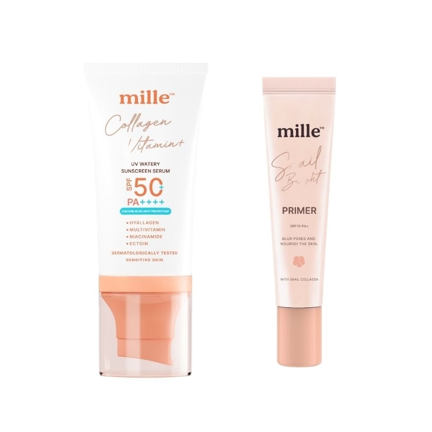Mille Value Pack Collagen Vitamin Sunscreen 40ml. + Snail Bright Primer SPF15PA++ 15g image