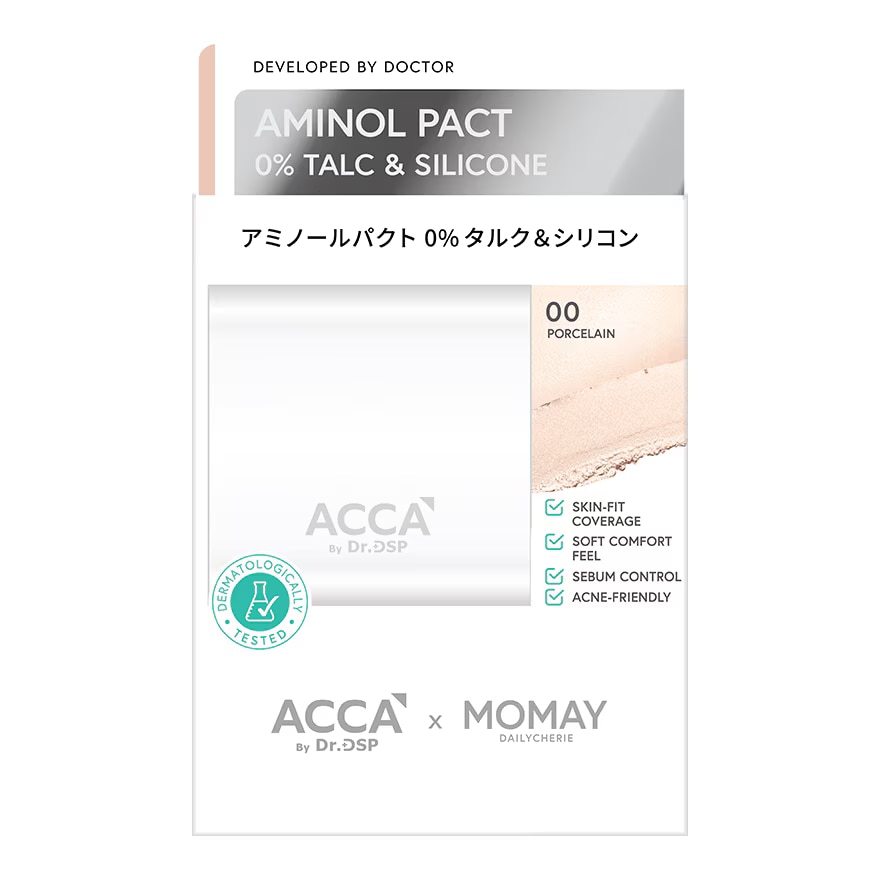 ACCA by Dr.DSP X MOMAY Aminol Pact 0 Talc Silicone 12g 00 Porcelain image