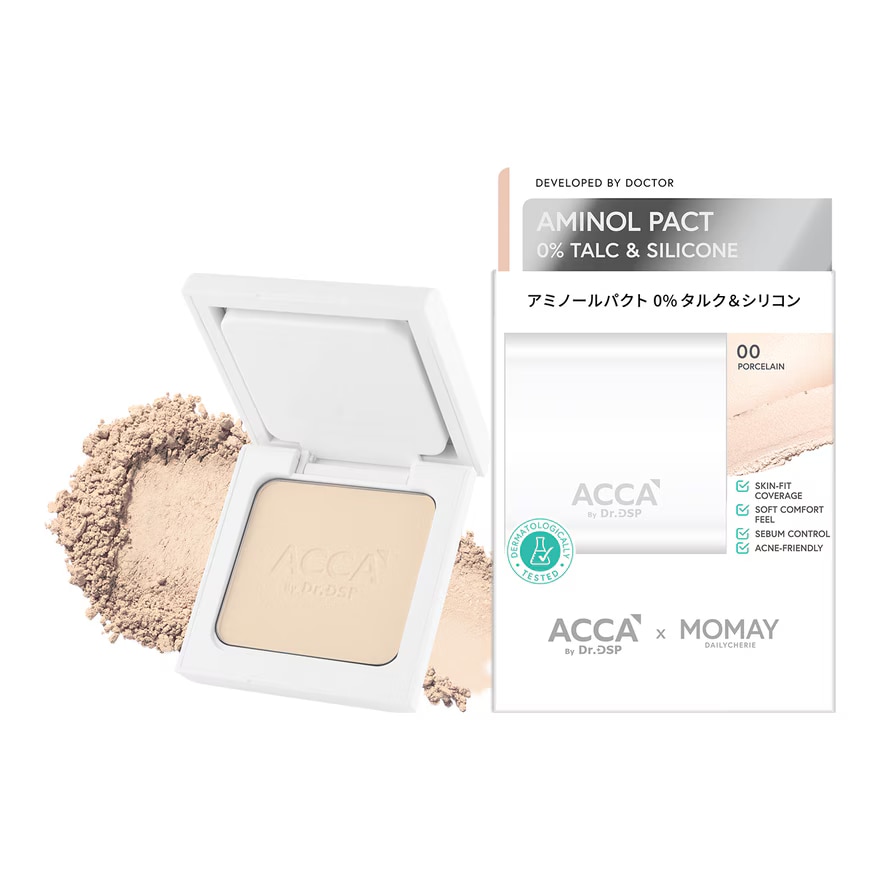 ACCA by Dr.DSP X MOMAY Aminol Pact 0 Talc Silicone 12g 00 Porcelain image