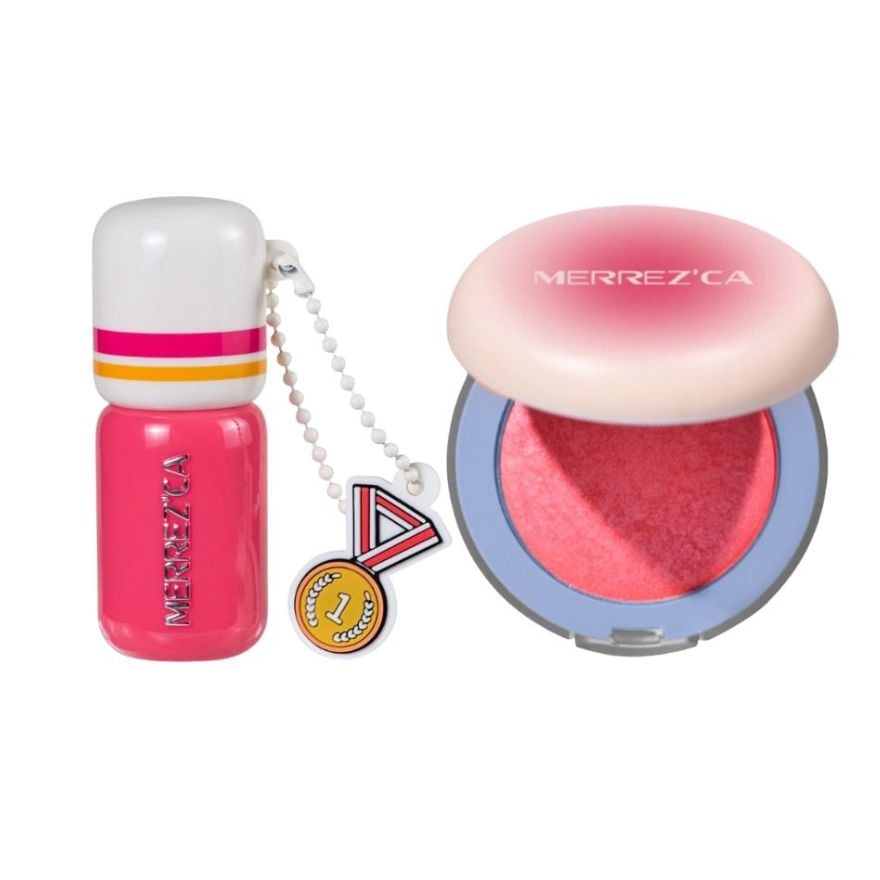 Merrezca Value Pack Turn On Blush 3g. 05 Explore + Lasting Round Lip 3g. 10 Medal image