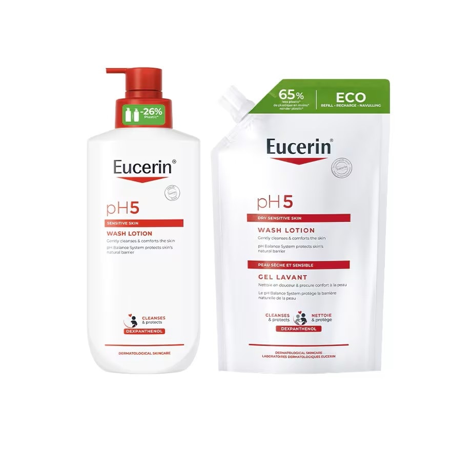 Eucerin pH5 Sensitive Skin Wash Lotion 400 ml. + Refill 400 ml. image