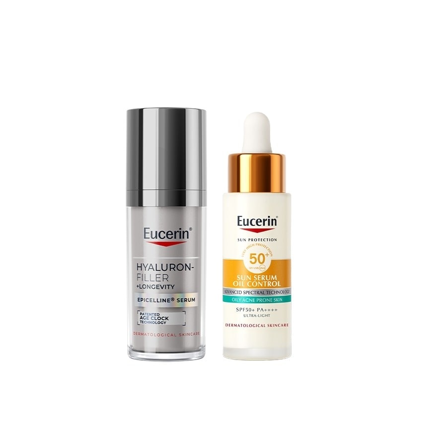 Eucerin Hyaluron Filler +Longevity Epicelline Serum 30ml. + Sun Serum Oil Control SPF image
