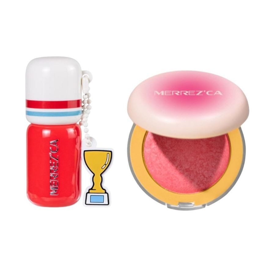 Merrezca Value Pack Turn On Blush 3g. 06 Trophy + Lasting Round Lip 3g. 06 Renew image