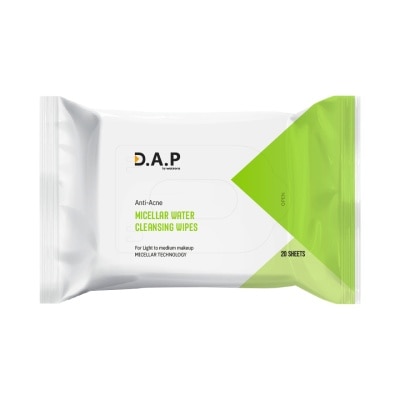 Dermaction Plus by Watsons D.A.P By Watsons Anti Acne Micellar Water Cleansing Wipes 20 sheets. image