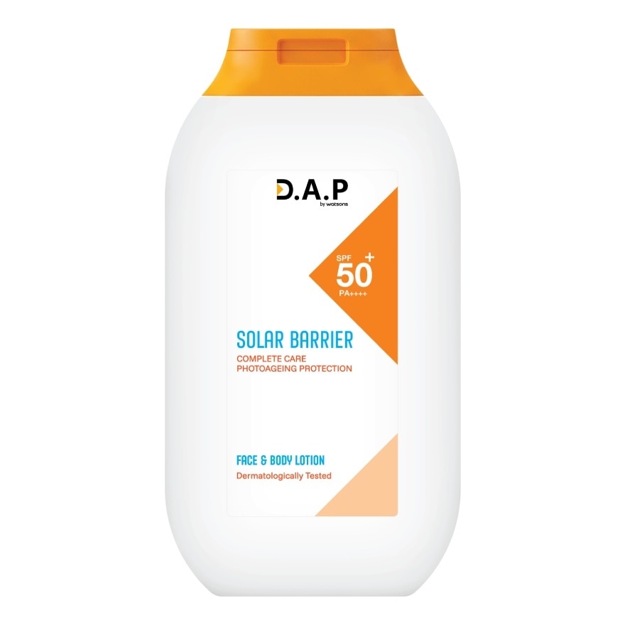 ดี เอ พี บาย วัตสัน โซล่าร์ แบริเออร์ เฟซ แอนด์ บอดี้ โลชั่น SPF50+ PA++++ 150มล. image