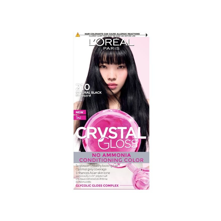 ลอรีอัล ปารีส คริสตัล กลอส 210 สีดำธรรมชาติ image