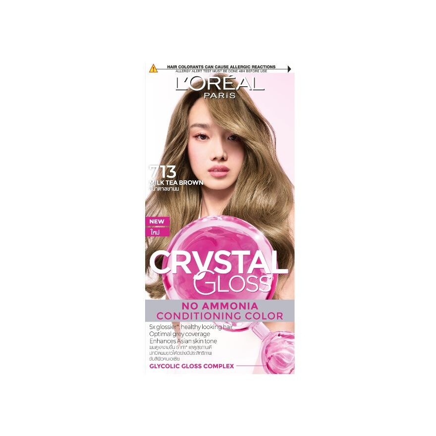 ลอรีอัล ปารีส คริสตัล กลอส 713 สีน้ำตาลชานม image