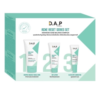 Dermaction Plus by Watsons แอคเน่ รีเซ็ต ซีรีส์ เซ็ต (โฟม50มล+เดย์ โลชั่น20มล+สปอตคอร์เรคเตอร์10มล) image