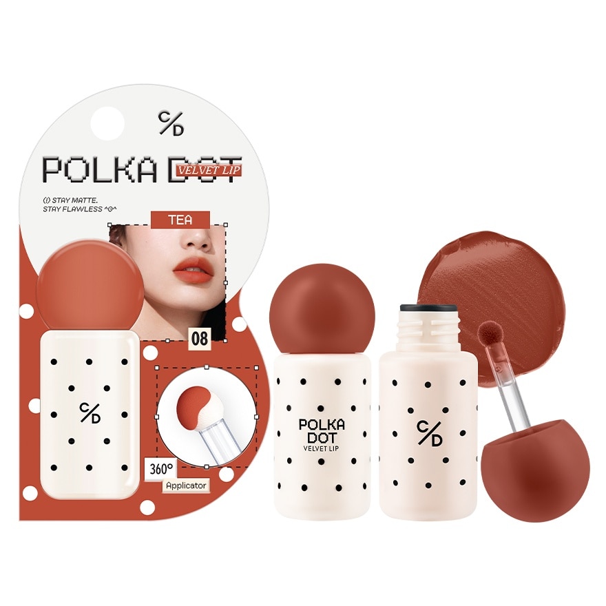 Cathy Doll Polka Dot Velvet Lip 3g. 08 Tea image