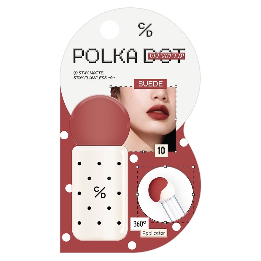 Cathy Doll Polka Dot Velvet Lip 3g. 10 Suede image