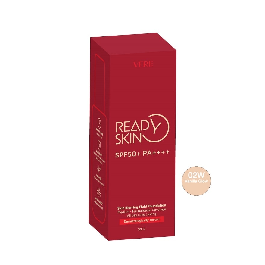 เวรี่ เรดี้ สกิน เบลอริ่ง ฟาวเดชั่น SPF50+ PA++++ 02W วานิลลา โกล์ว 30 กรัม image