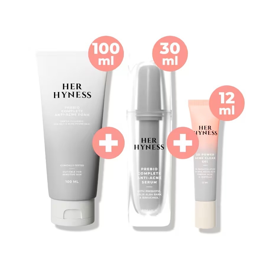 HerHyness Acne Foam 100ml+Acne Serum30ml+AcneGel12ml image