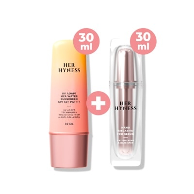 Her Hyness Her Hyness UV Adapt Hya Water Sunscreen 50ML + Nano Melasma Pro Sesum 30ML image