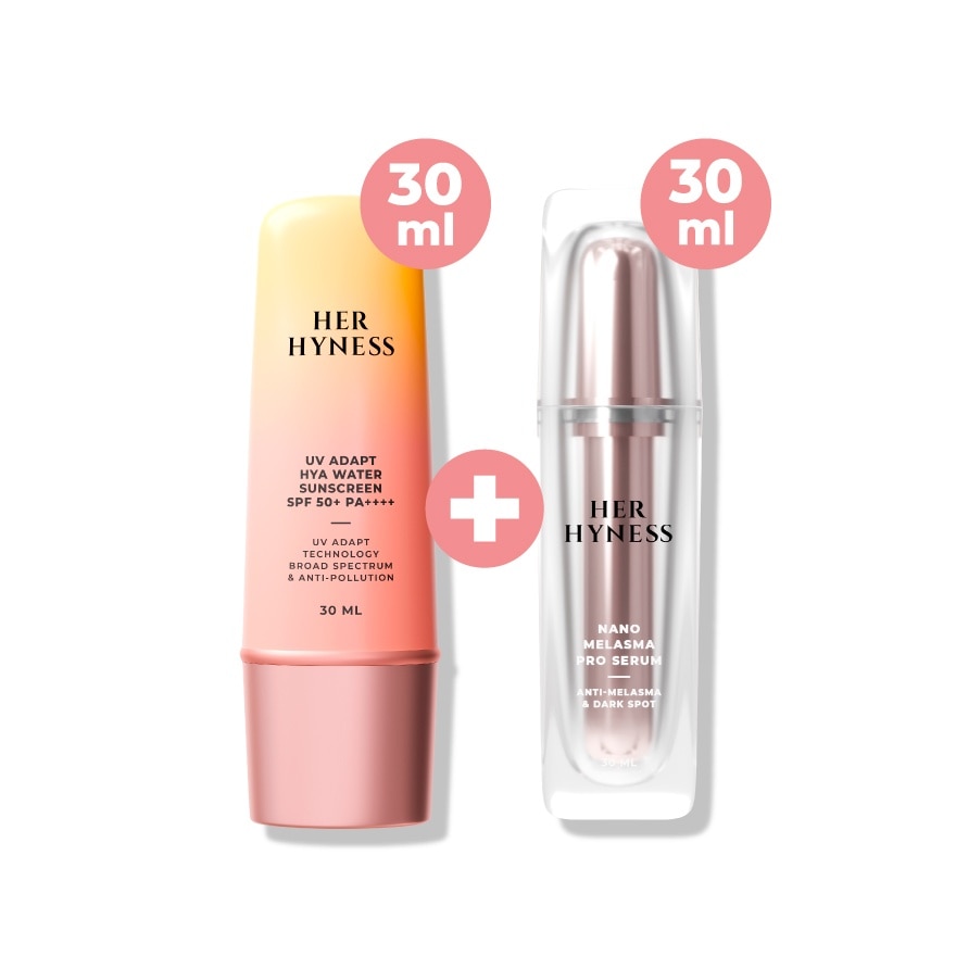 Her Hyness UV Adapt Hya Water Sunscreen 50ML + Nano Melasma Pro Sesum 30ML image