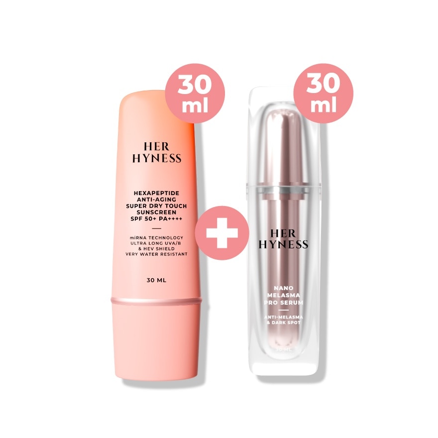 Her Hyness Hexapeptide Sunscreen 30ML + Nano Melasma Pro Sesum 30ML image