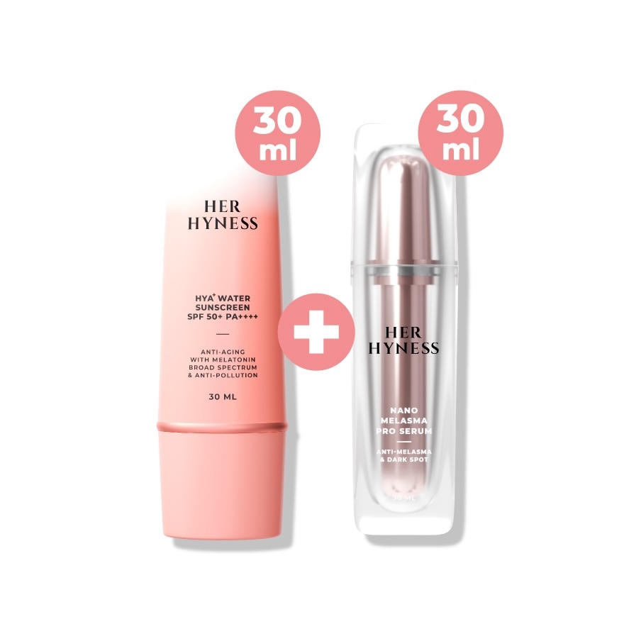 Her Hyness Hya+ Water Sunscreen 30ML + Nano Melasma Pro Sesum 30ML image