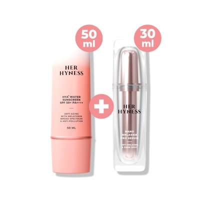 Her Hyness Her Hyness Hya+ Water Sunscreen 50ML + Nano Melasma Pro Sesum 30ML image
