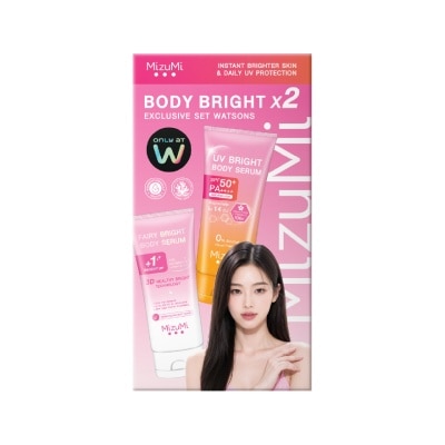 Mizumi มิซึมิ เซ็ท บอดี้ ไบร์ท X2 (บอดี้ ซันสกรีน 180 มล. + บอดี้ ไบร์ท 130 กรัม) image