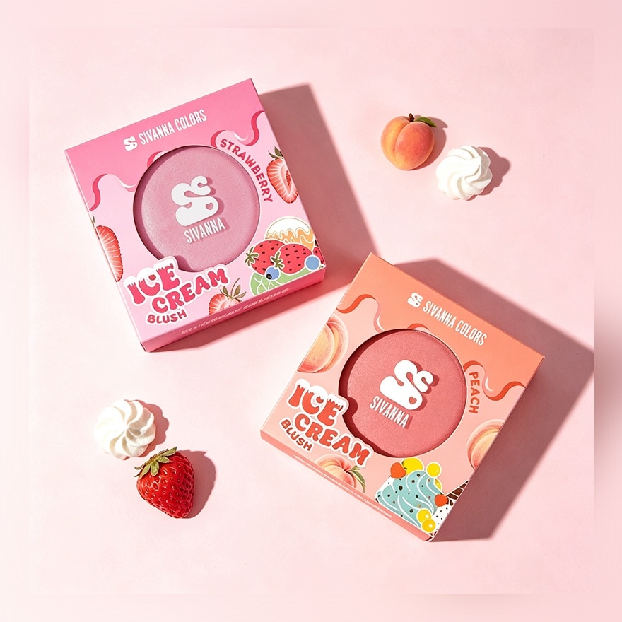 Sivanna Colors Ice Cream Blush HF768 4g. 01 Strawberry image
