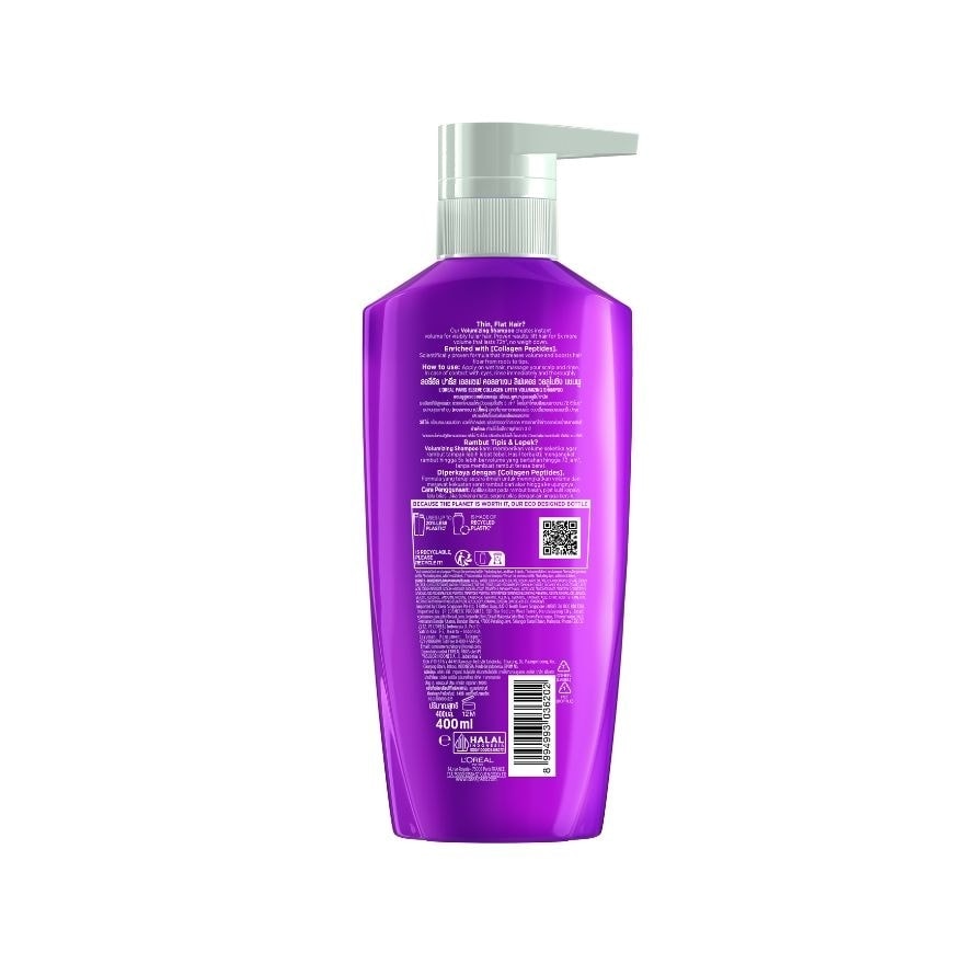 L'Oreal Paris Elseve Shampoo Collagen Lifter Volumizing 400 Ml. image