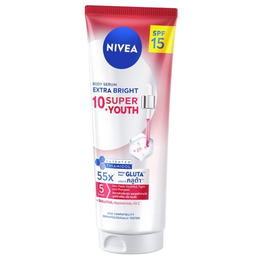 Nivea Body Serum Extra Bright 10 Super+ Youth 170 Ml. image