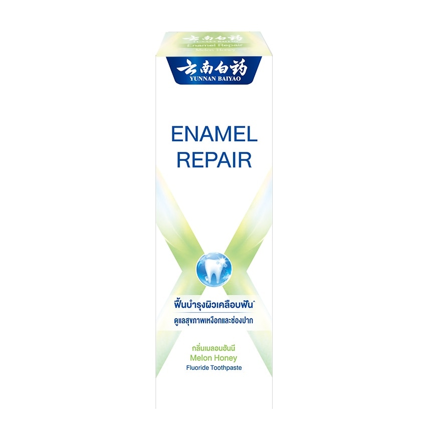 Yunnan Baiyao Enamel Repair Fluoride Toothpaste Melon Honey 105 G. image