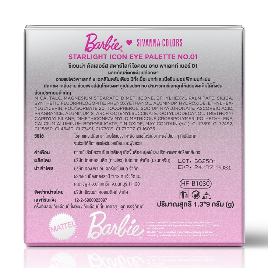 Sivanna Colors Starlight Icon Eye Palette 11.7g. Baby Pink image